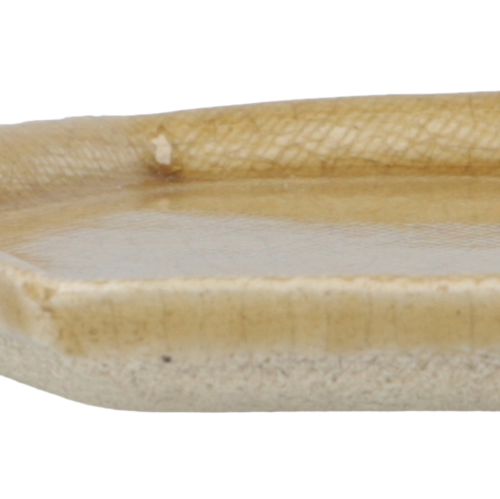 Hexagonal Incense Tray Yellow Glaze