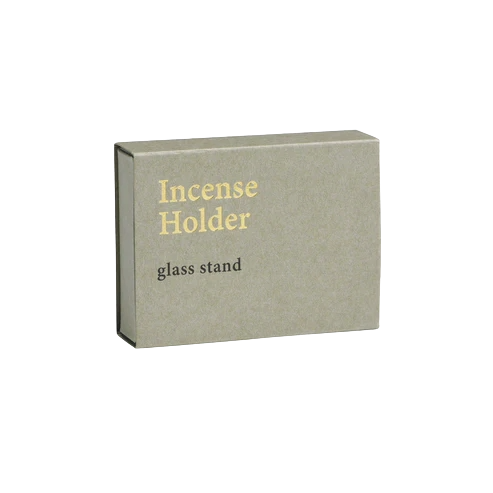 Kousaido Glass Incense Holder Square Black