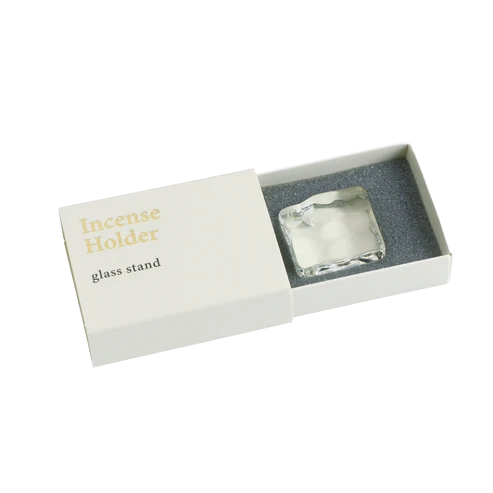 Kousaido Glass Incense Holder Square Clear