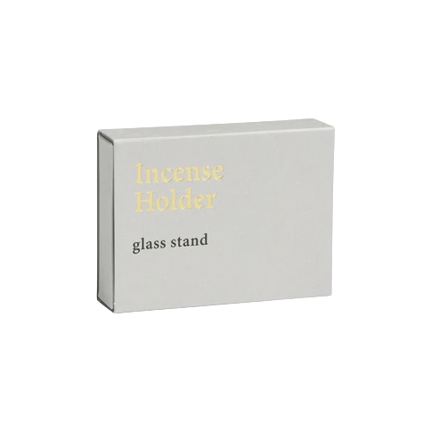 Kousaido Glass Incense Holder Square Grey