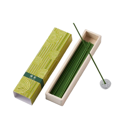 Kousaido Hyakurakukou Green Tea Incense Sticks