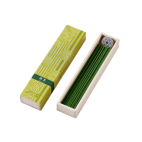 Kousaido Hyakurakukou Green Tea Incense Sticks